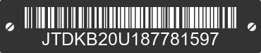 2008 TOYOTA PRIUS JTDKB20U187781597 VIN decoded