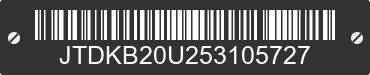 2005 TOYOTA PRIUS JTDKB20U253105727 VIN decoded