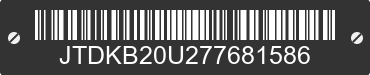 2007 TOYOTA Prius JTDKB20U277681586 VIN decoded
