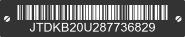 2008 TOYOTA PRIUS JTDKB20U287736829 VIN decoded
