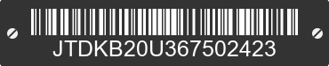 2006 TOYOTA PRIUS JTDKB20U367502423 VIN decoded