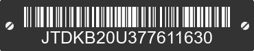 2007 TOYOTA PRIUS JTDKB20U377611630 VIN decoded