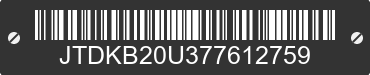 2007 TOYOTA PRIUS JTDKB20U377612759 VIN decoded