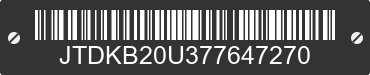 2007 TOYOTA PRIUS JTDKB20U377647270 VIN decoded