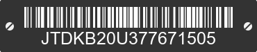 2007 TOYOTA Prius JTDKB20U377671505 VIN decoded
