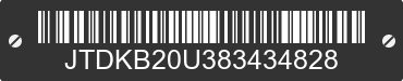 2008 TOYOTA PRIUS JTDKB20U383434828 VIN decoded