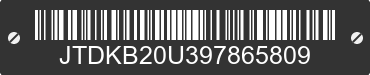 2009 TOYOTA PRIUS JTDKB20U397865809 VIN decoded