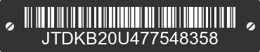 2007 TOYOTA PRIUS JTDKB20U477548358 VIN decoded