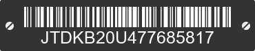 2007 TOYOTA PRIUS JTDKB20U477685817 VIN decoded