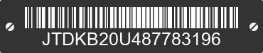 2008 TOYOTA PRIUS JTDKB20U487783196 VIN decoded