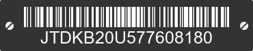 2007 TOYOTA Prius JTDKB20U577608180 VIN decoded