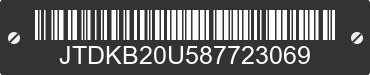 2008 TOYOTA PRIUS JTDKB20U587723069 VIN decoded