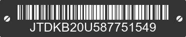 2008 TOYOTA PRIUS JTDKB20U587751549 VIN decoded