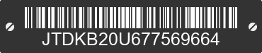 2007 TOYOTA PRIUS JTDKB20U677569664 VIN decoded