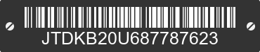 2008 TOYOTA PRIUS JTDKB20U687787623 VIN decoded