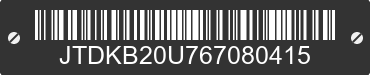 2006 TOYOTA Prius JTDKB20U767080415 VIN decoded