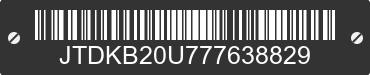 2007 TOYOTA PRIUS JTDKB20U777638829 VIN decoded