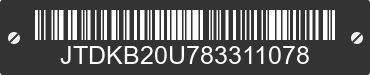 2008 TOYOTA PRIUS JTDKB20U783311078 VIN decoded