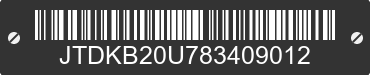 2008 TOYOTA PRIUS JTDKB20U783409012 VIN decoded