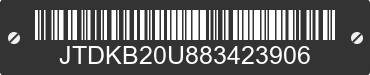 2008 TOYOTA PRIUS JTDKB20U883423906 VIN decoded