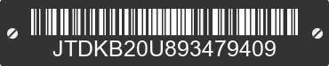 2009 TOYOTA Prius JTDKB20U893479409 VIN decoded