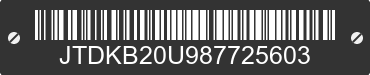 2008 TOYOTA Prius JTDKB20U987725603 VIN decoded