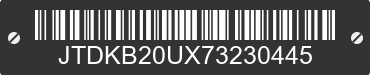 2007 TOYOTA PRIUS JTDKB20UX73230445 VIN decoded