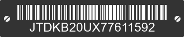 2007 TOYOTA PRIUS JTDKB20UX77611592 VIN decoded