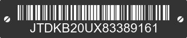 2008 TOYOTA PRIUS JTDKB20UX83389161 VIN decoded