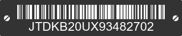 2009 TOYOTA PRIUS JTDKB20UX93482702 VIN decoded