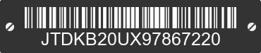 2009 TOYOTA PRIUS JTDKB20UX97867220 VIN decoded