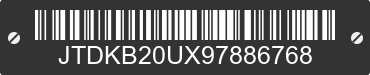 2009 TOYOTA PRIUS JTDKB20UX97886768 VIN decoded
