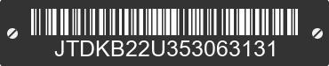 2005 TOYOTA PRIUS JTDKB22U353063131 VIN decoded