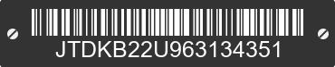 2006 TOYOTA PRIUS JTDKB22U963134351 VIN decoded