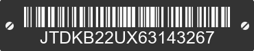 2006 TOYOTA PRIUS JTDKB22UX63143267 VIN decoded