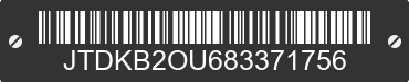 2008 TOYOTA Prius JTDKB2OU683371756 VIN decoded