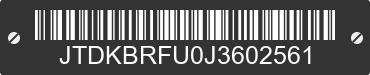 2018 TOYOTA Prius JTDKBRFU0J3602561 VIN decoded