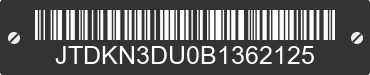 2011 TOYOTA Prius JTDKN3DU0B1362125 VIN decoded