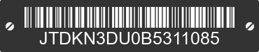 2011 TOYOTA PRIUS JTDKN3DU0B5311085 VIN decoded