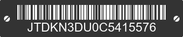 2012 TOYOTA Prius JTDKN3DU0C5415576 VIN decoded
