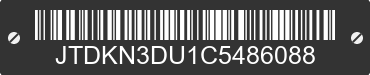 2012 TOYOTA PRIUS JTDKN3DU1C5486088 VIN decoded