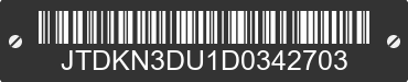 2013 TOYOTA Prius JTDKN3DU1D0342703 VIN decoded