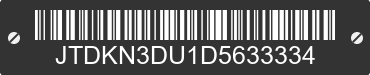 2013 TOYOTA PRIUS JTDKN3DU1D5633334 VIN decoded