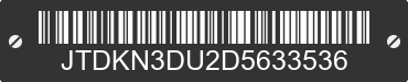 2013 TOYOTA Prius JTDKN3DU2D5633536 VIN decoded