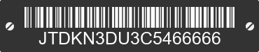 2012 TOYOTA Prius JTDKN3DU3C5466666 VIN decoded