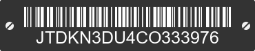 2012 TOYOTA Prius JTDKN3DU4CO333976 VIN decoded