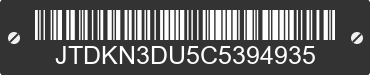 2012 TOYOTA Prius JTDKN3DU5C5394935 VIN decoded