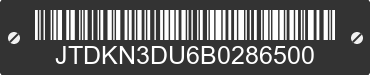 2011 TOYOTA PRIUS JTDKN3DU6B0286500 VIN decoded