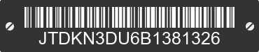 2011 TOYOTA PRIUS JTDKN3DU6B1381326 VIN decoded