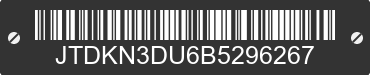 2011 TOYOTA Prius JTDKN3DU6B5296267 VIN decoded